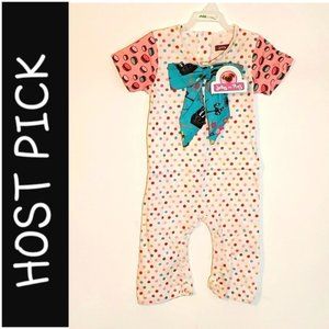Jelly the Pug Toddler Girl's Nicole Cotton Romper